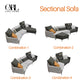 Carl Home High Quality Sectional Sofa Set for Home Furniture